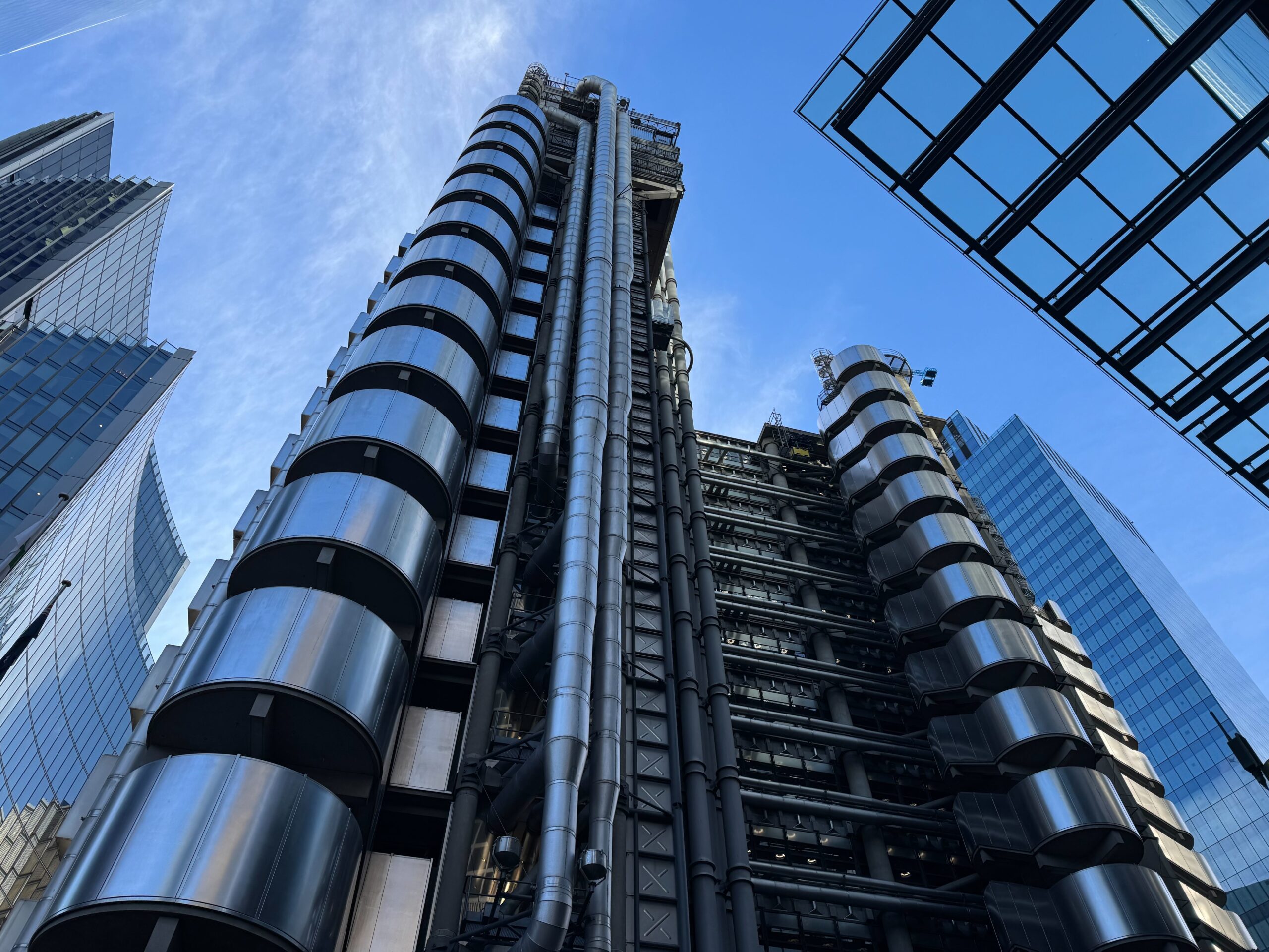 The Lloyds of London building, designed by Richard Rogers